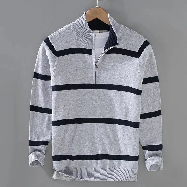 Hiro Katoenen Quarter-Zip Trui