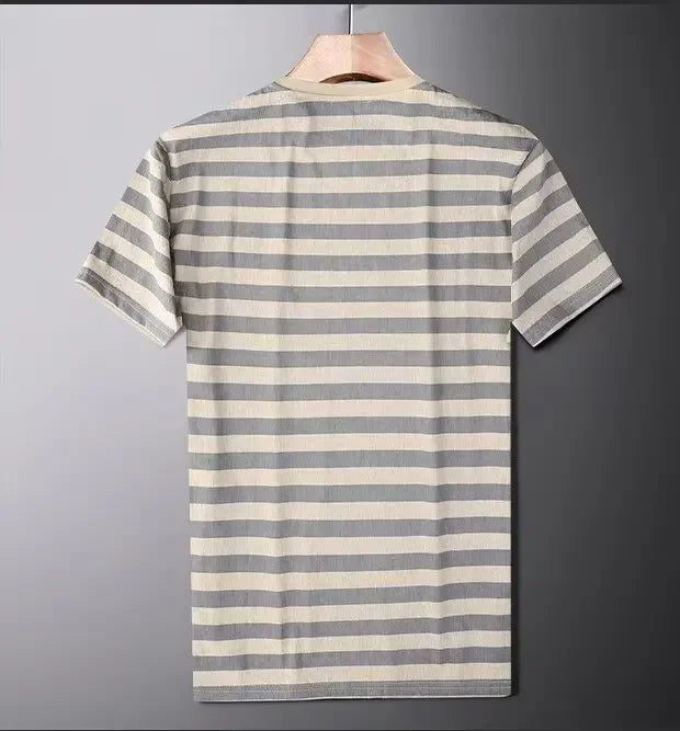 Cole Kendrick Gestreepte Katoenzijde Shirt
