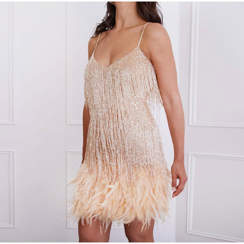 Sienna | Elegante Midi Cocktailjurk Dames - Glamour, Chique met Pailletten