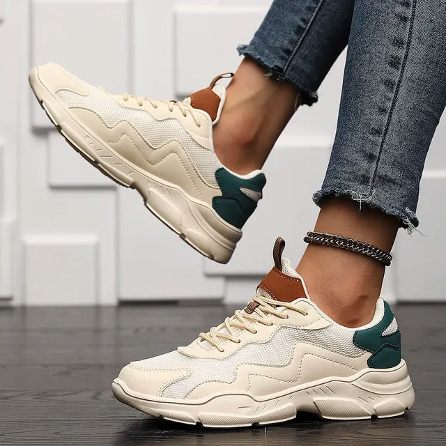Koya | Trendy Casual Sneakers met Kleurblok