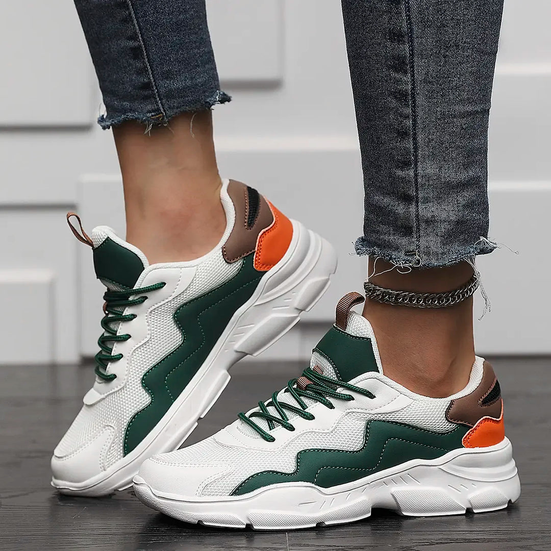 Koya | Trendy Casual Sneakers met Kleurblok
