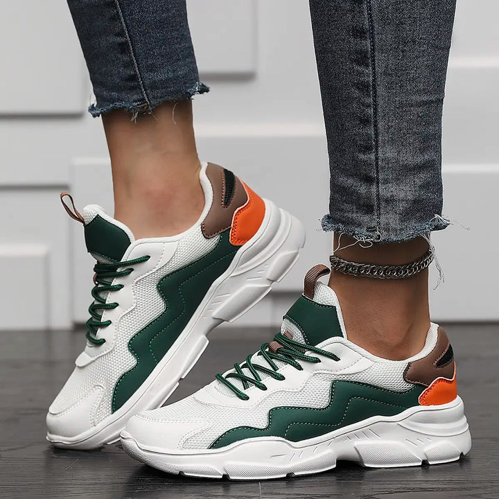 Koya | Trendy Casual Sneakers met Kleurblok