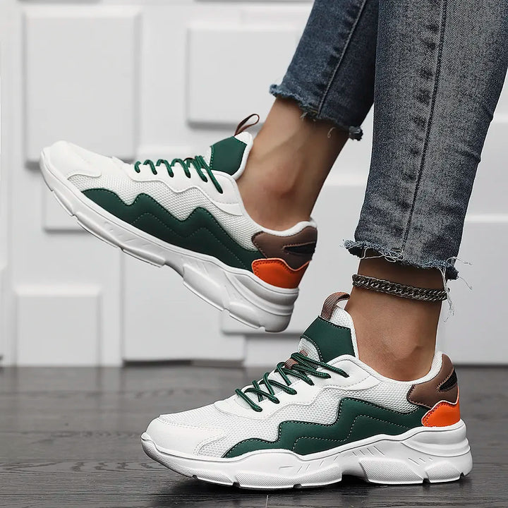 Koya | Trendy Casual Sneakers met Kleurblok