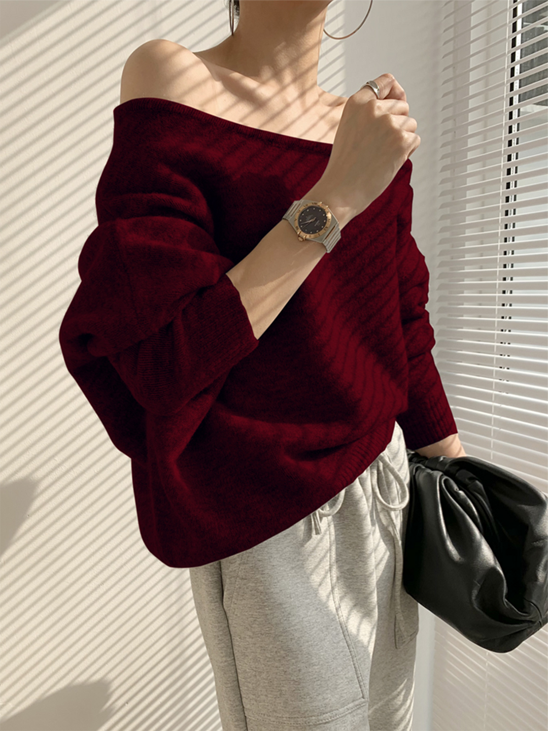 Jivani |  Asymmetrische Dames Trui - Comfy, Casual