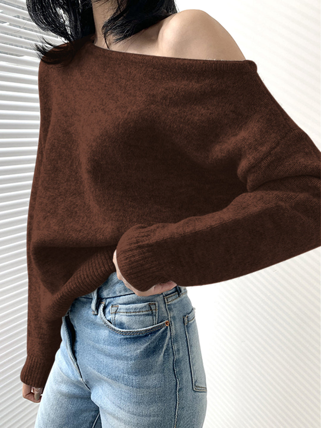 Jivani |  Asymmetrische Dames Trui - Comfy, Casual