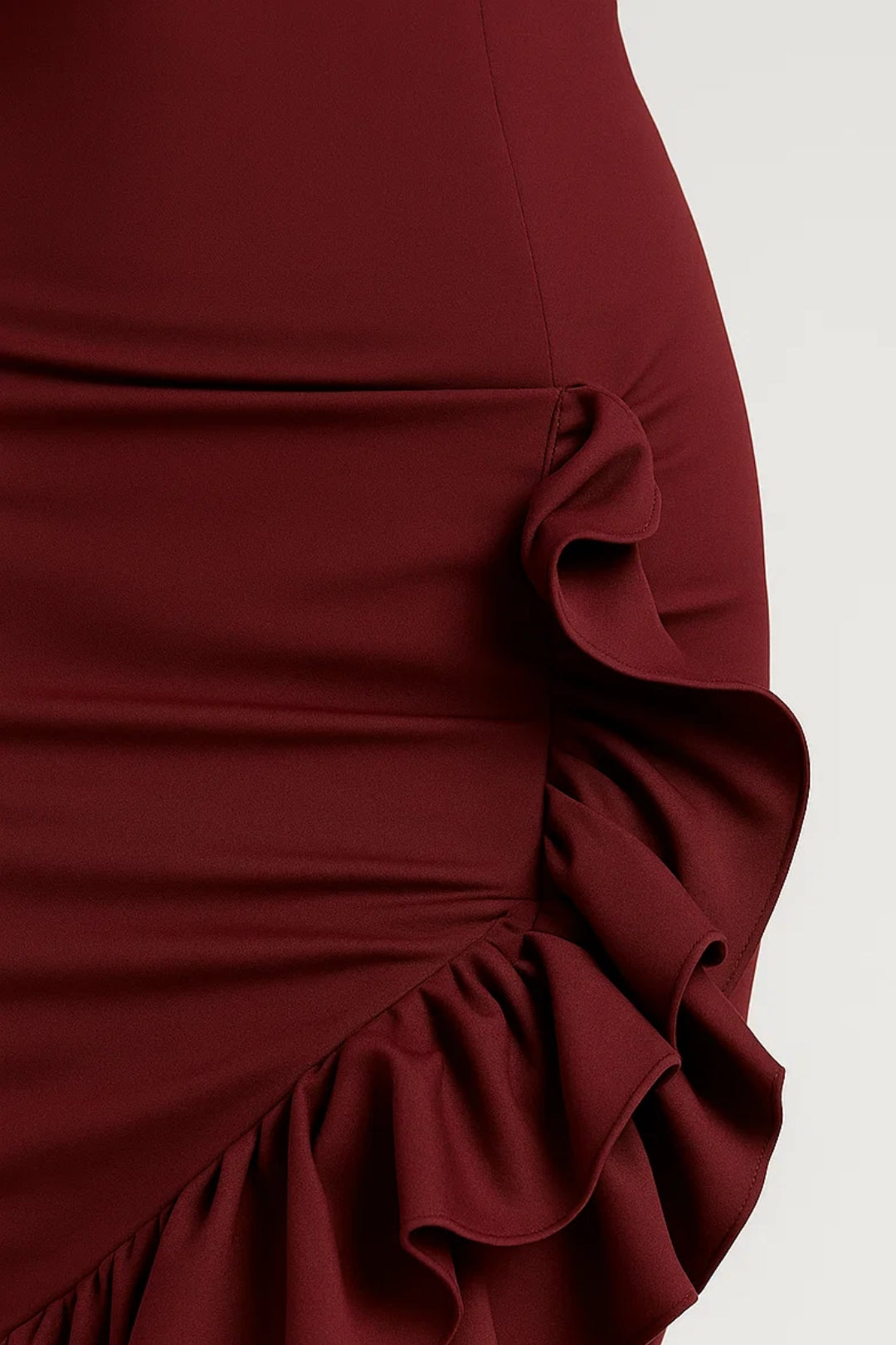 Dames Strapless Maxi Jurk Met Volants