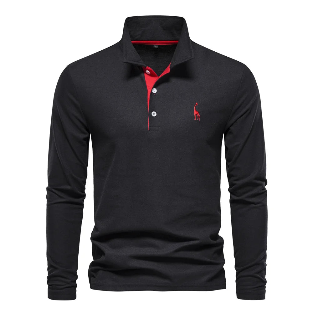 Aaron | Heren Klassiek Knoop Hals Polo Shirt