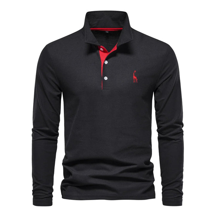 Aaron | Heren Klassiek Knoop Hals Polo Shirt