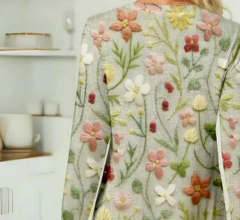 Dames trui met bloemenprint