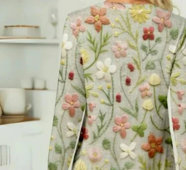 Dames trui met bloemenprint
