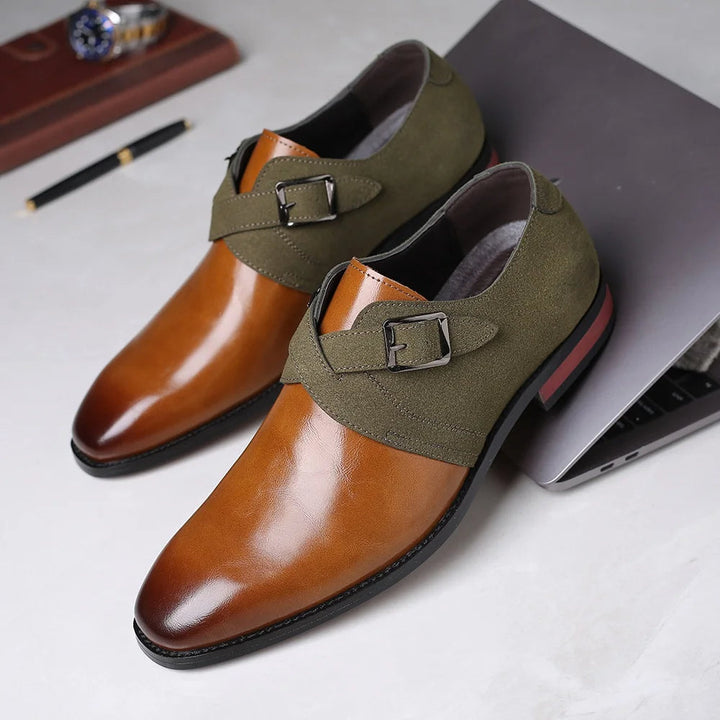 Heren Gespschoenen Luxe Leer Klassiek Elegant