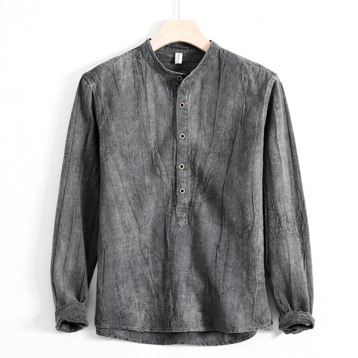 Henry Brook Lange Mouwen Linnen Shirt