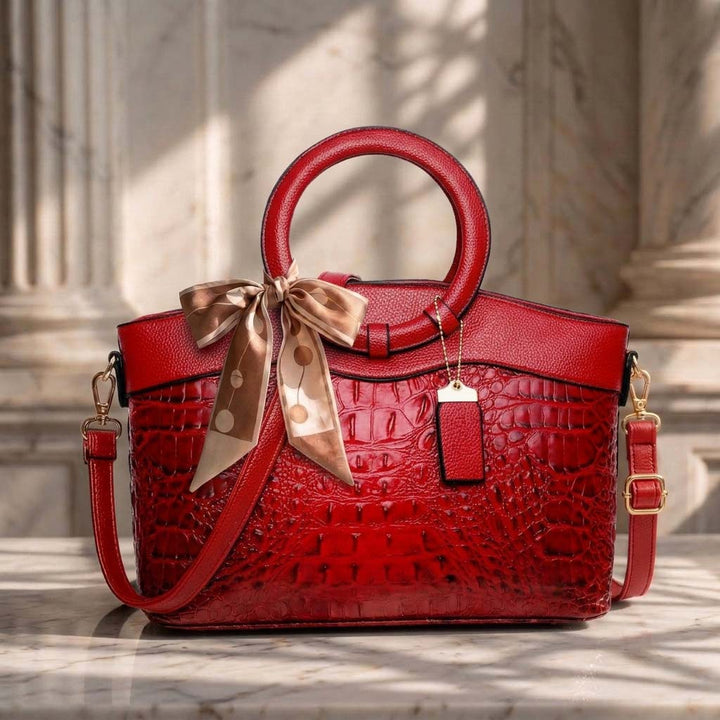 L'Adrienne Geperst Vintage Leren Tas