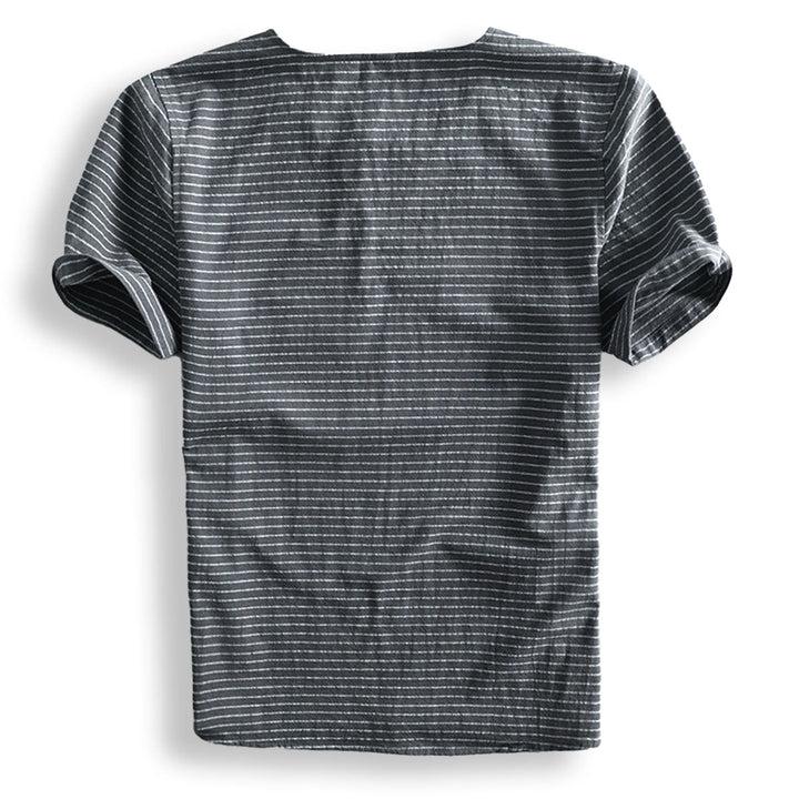 Van Belmont Gestreepte Katoenen T-shirt