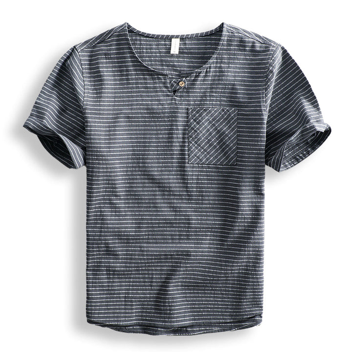 Van Belmont Gestreepte Katoenen T-shirt
