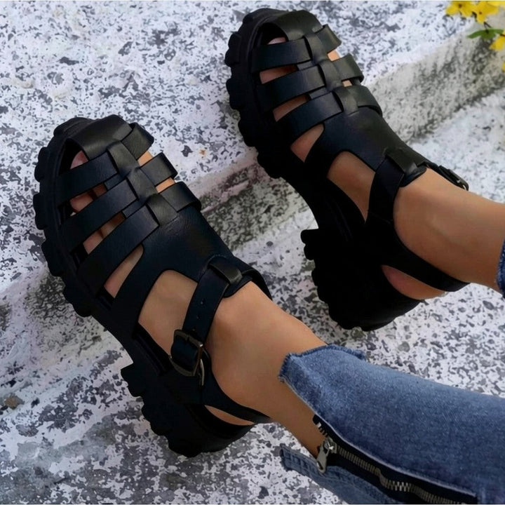 Vintage Look Sandalen met Comfortabele Pasvorm