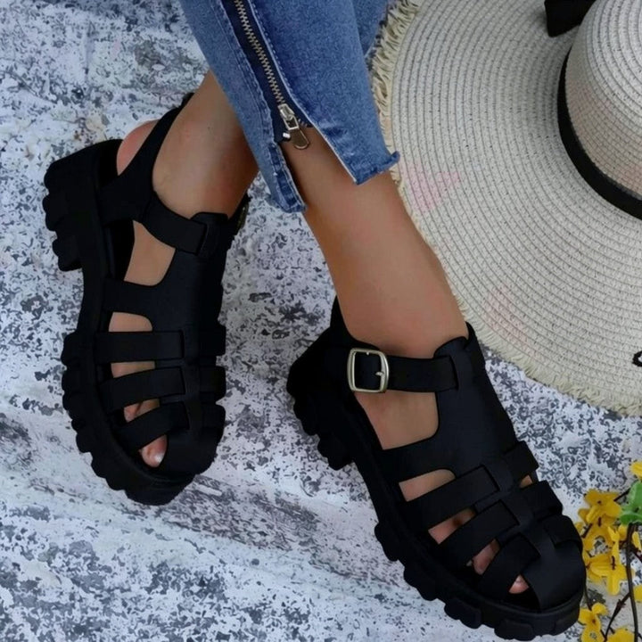 Vintage Look Sandalen met Comfortabele Pasvorm