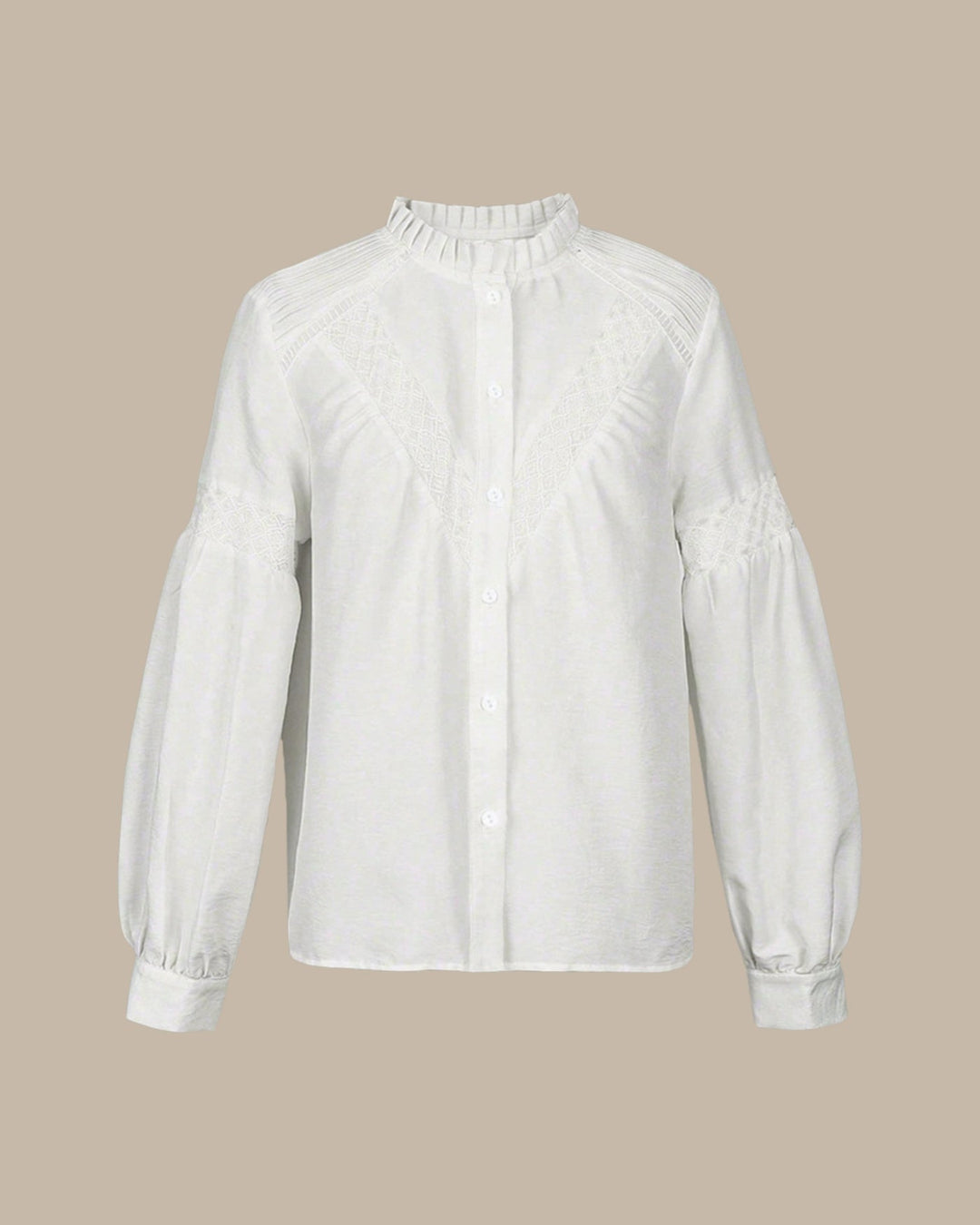 Lima | Casual Blouse Dames - met Ruches en Gegolfde Textuur