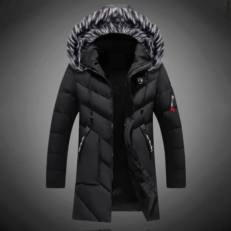 Paul™ Heren Sherpa Gevoerde Lange Winterjas