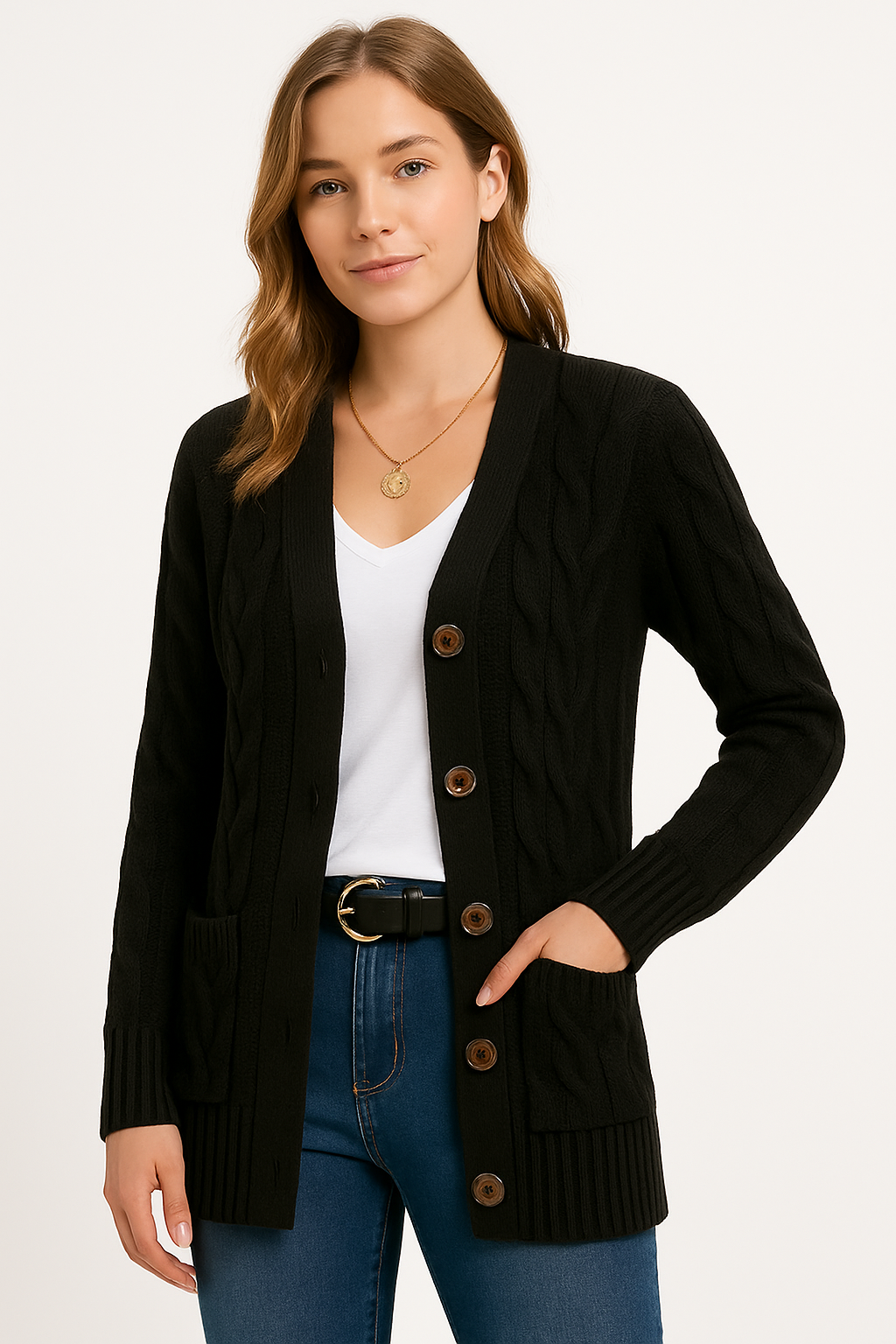 Cecilia | Dames Lente Kabelgebreid Vest
