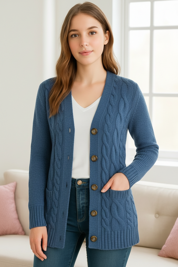 Cecilia | Dames Lente Kabelgebreid Vest