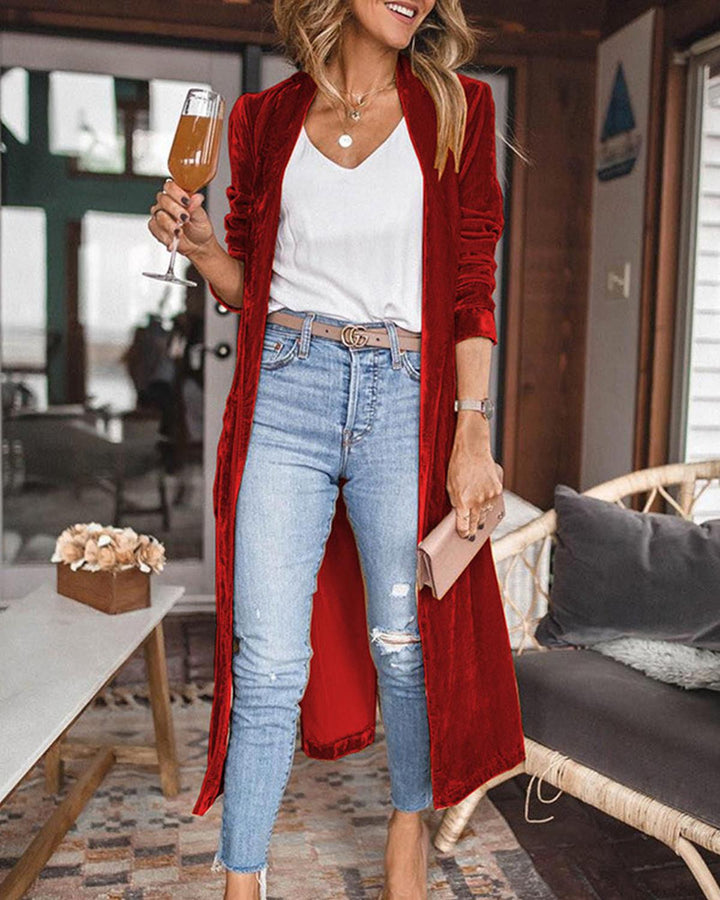 Andrea | Dames Lange Cardigan met Open Voorzijde