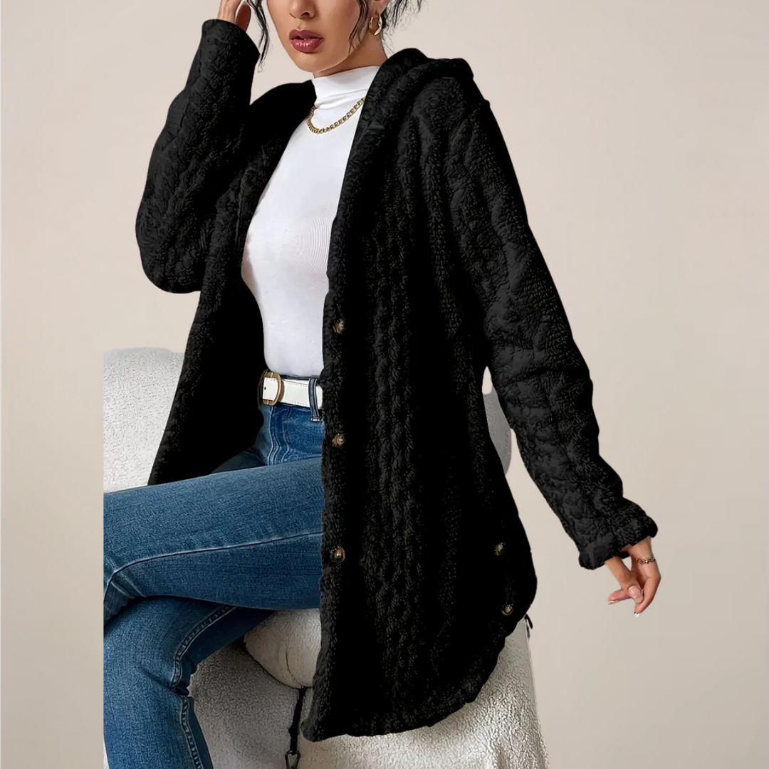 Juliet | Dames Lente Cardigan met Capuchon en Structuur
