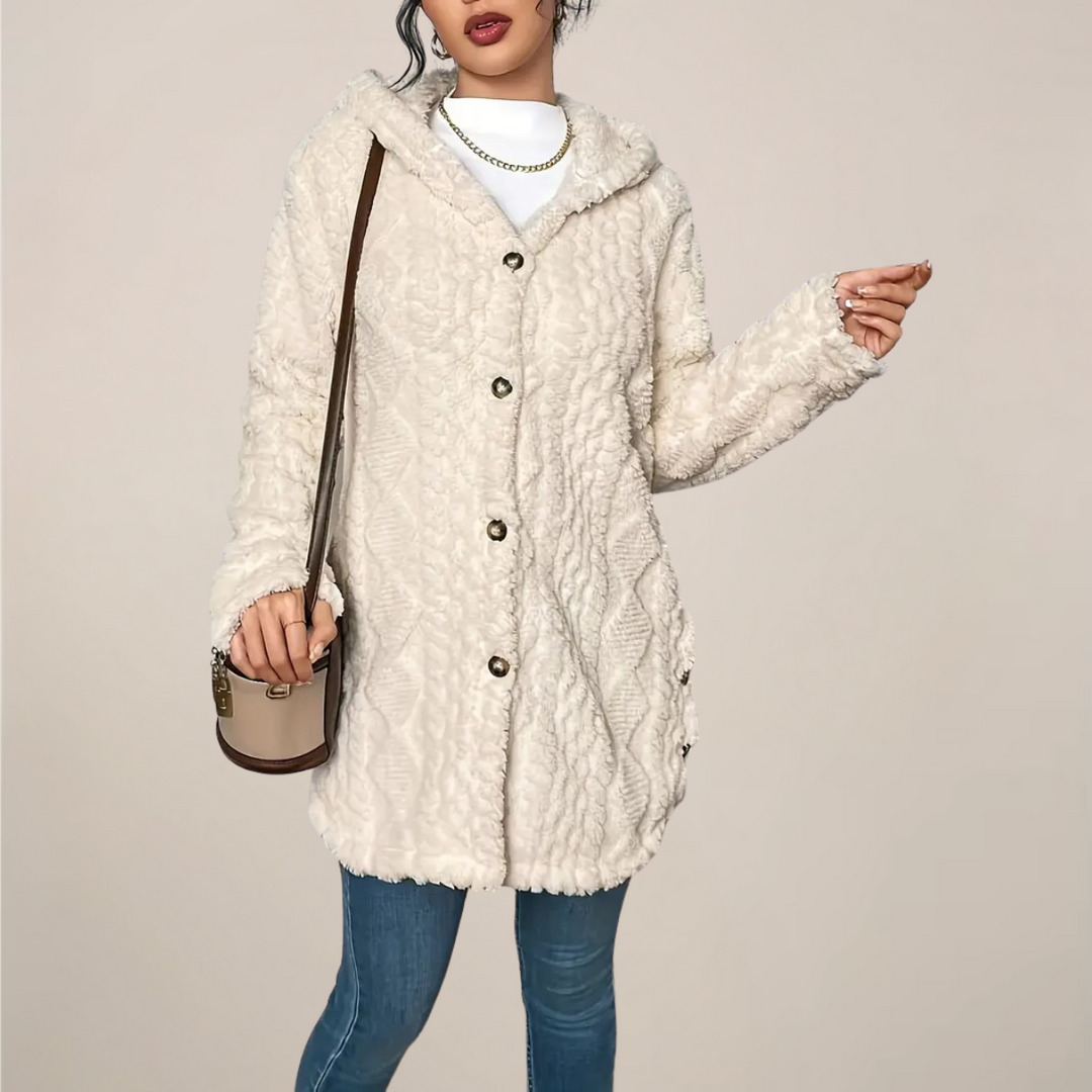 Juliet | Dames Lente Cardigan met Capuchon en Structuur
