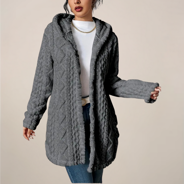 Juliet | Dames Lente Cardigan met Capuchon en Structuur