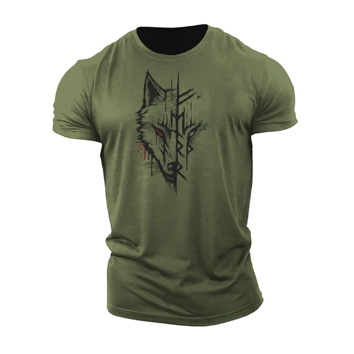 Heren T-shirt met korte mouwen van katoen