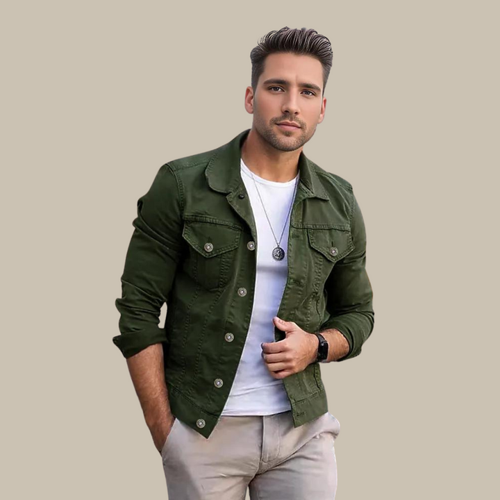 Kasper™ Heren Casual Denim Jas