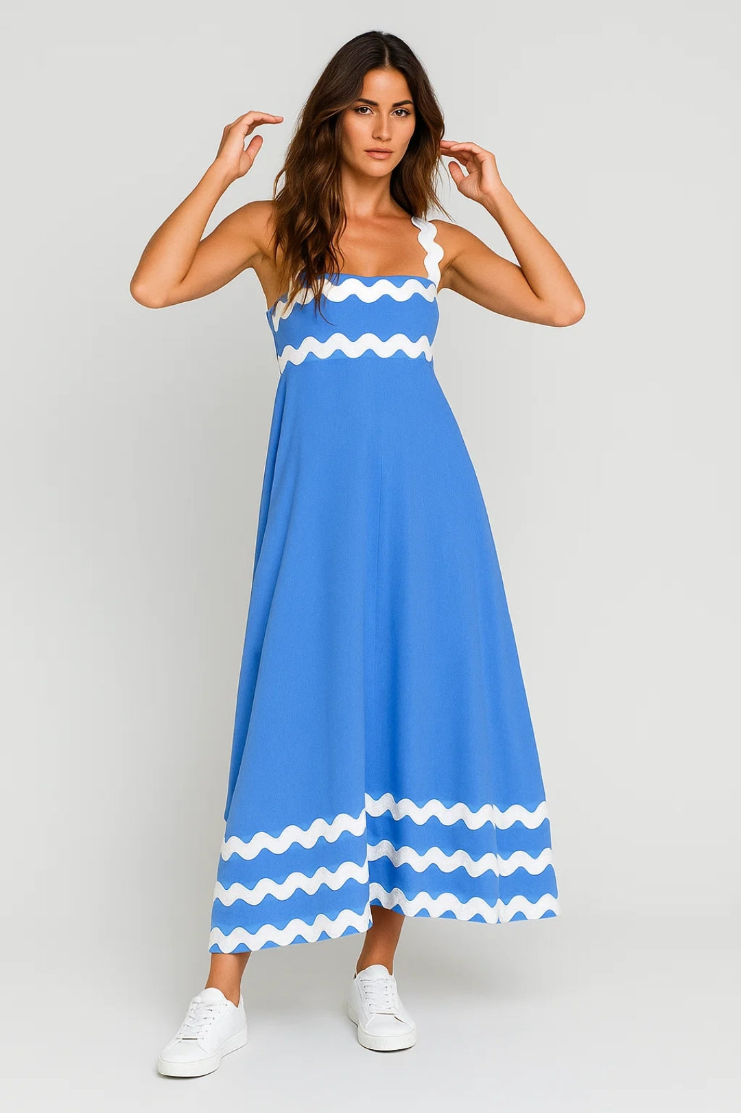 Roze Zomerse Maxi Jurk met Print
