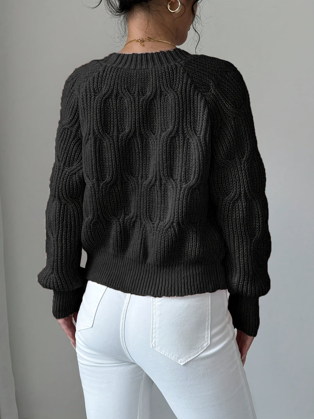 Juniper | Zachte Cardigan met Boogdetail en Lange Mouwen