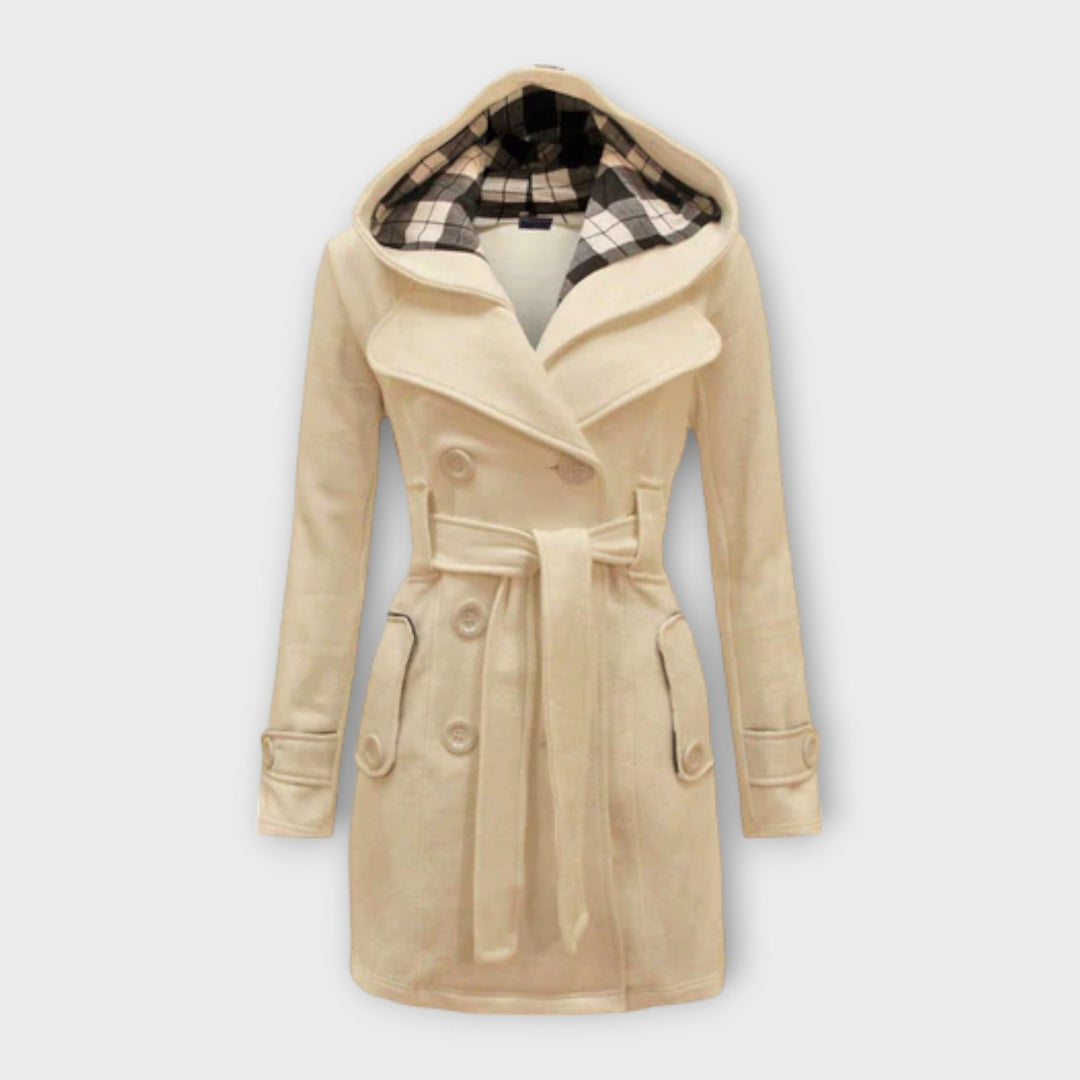 AVA – ELEGANTE HOODED TRENCH COAT