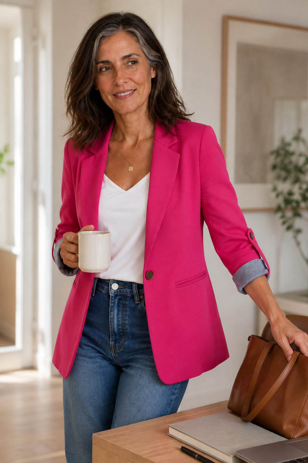 Structria – Zachte Knit Gelaagde Blazer Cardigan
