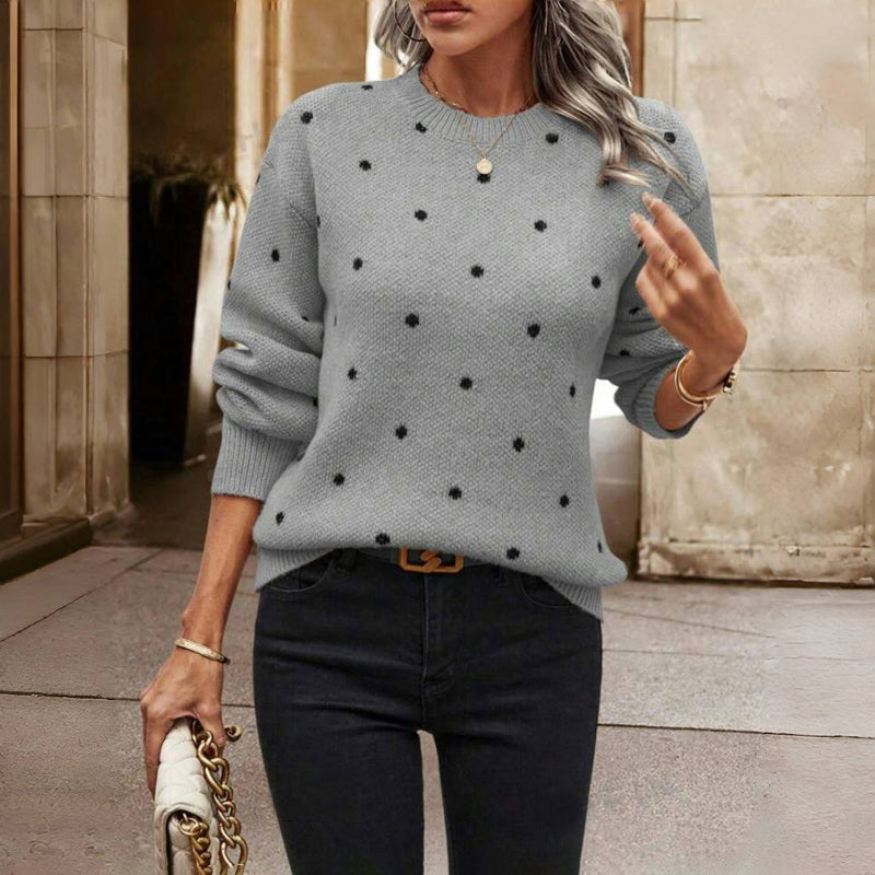 HAZEL – GEZELLIGE POLKA BREISWEATER