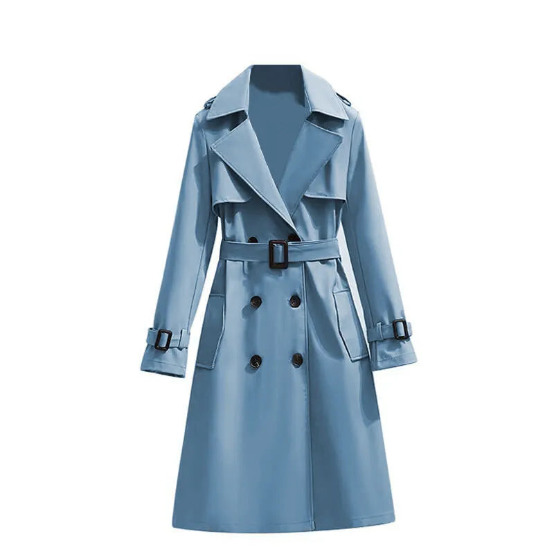 Lina | Dames Trenchcoat met Knoopsluiting en Tailleband