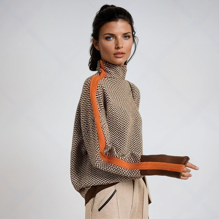 MILA – CHIQUE HOOGEHAALDE PATROON TRUI