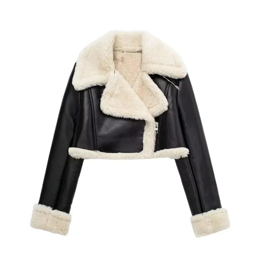 Ursela | Zip-Up Cropped Signature Coat