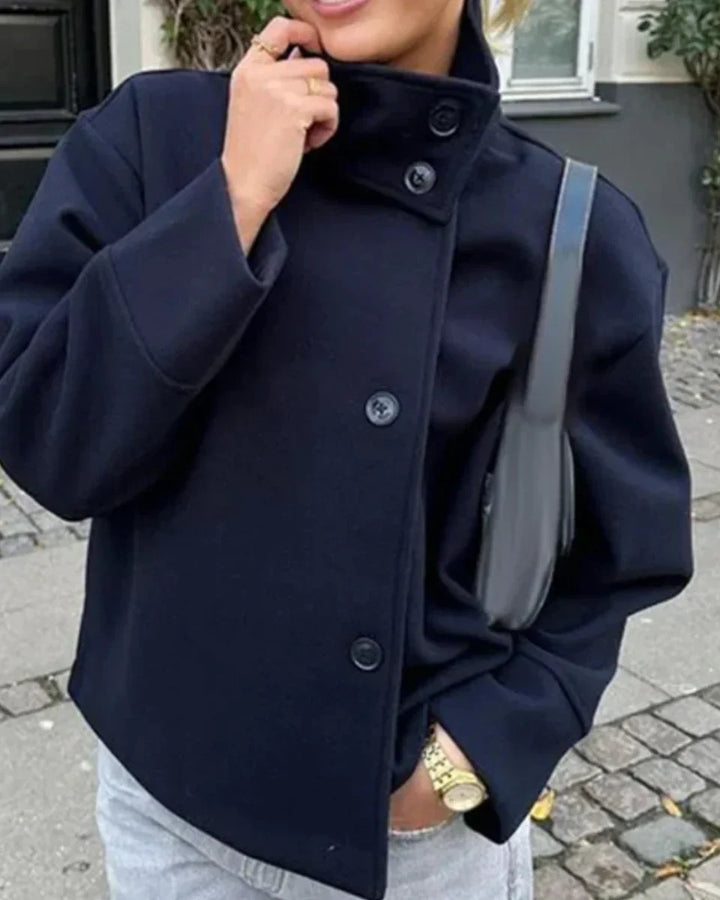 Anwen | Hoge Hals Korte Effortless Jas