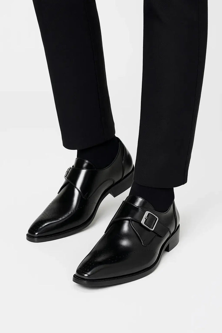 Heren Gespschoenen Leer Elegant Formeel