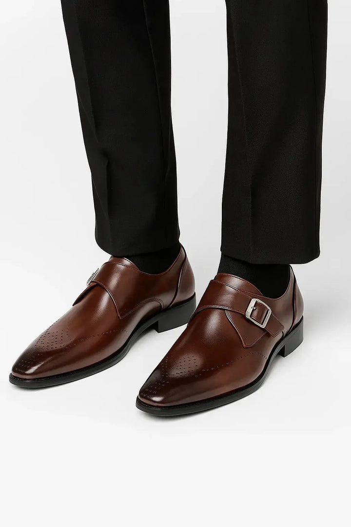 Heren Gespschoenen Leer Elegant Formeel
