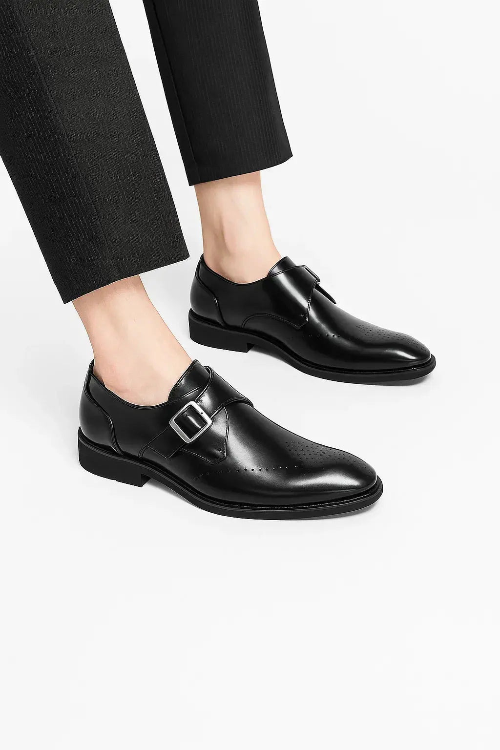 Heren Gespschoenen Leer Elegant Formeel