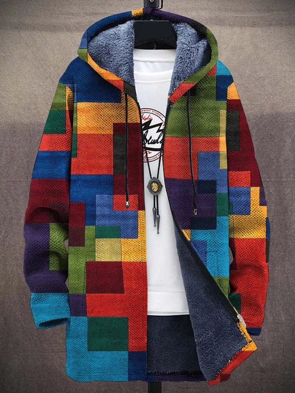 NICKI – KLEURBLOK FLEECE-GEVOERDE CAPUCHONJACK