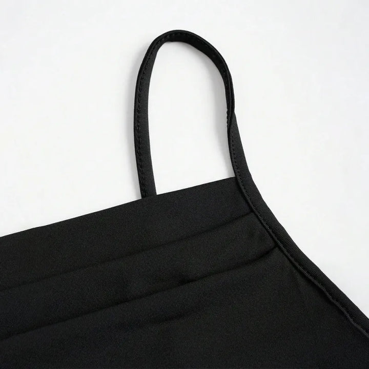 Armonie | Dames midi-jurk met spaghettibandjes en plooien