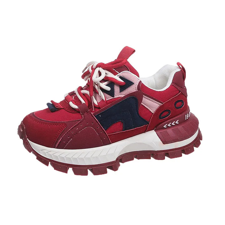 Tribe | Damessneakers met veters en grove profielzool
