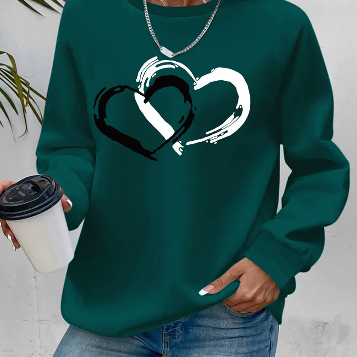 ZOEY – DUBBELE HART GRAFISCHE SWEATSHIRT