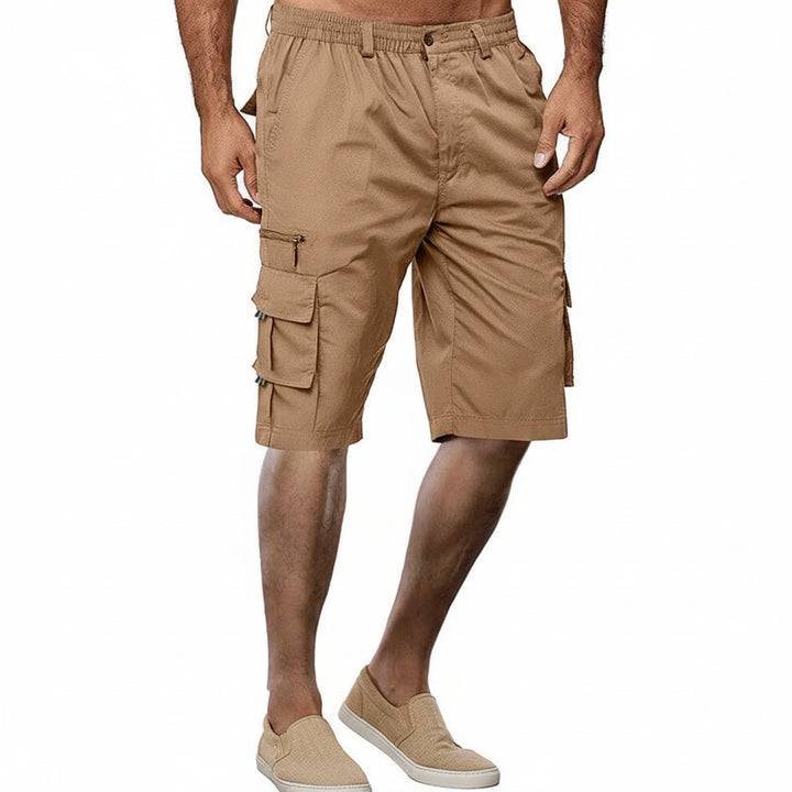 James | Herenshorts met elastische tailleband en cargozakken