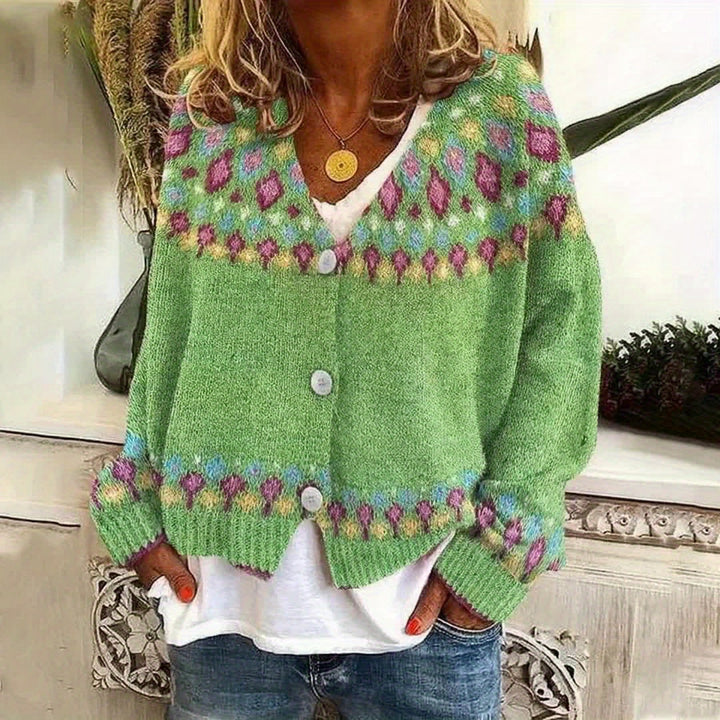 Esme | Nordic Geprinte Cardigan