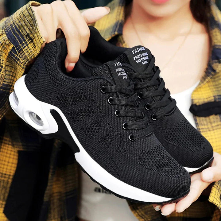 Dames Sportieve Mesh Sneakers met Vetersluiting